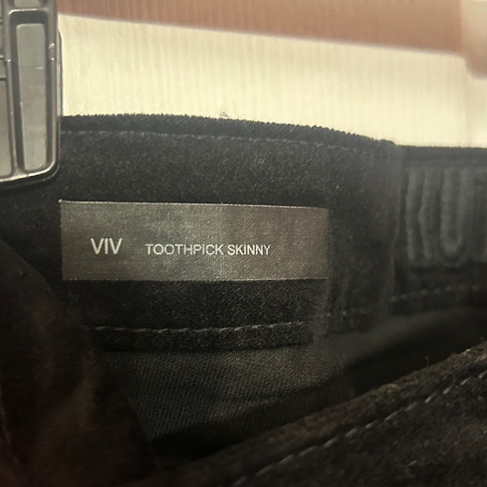 KUT from the Kloth Women's Black Diana Velvet Jeans VIV Toothpick Skinny size 2 - Picture 6 of 10